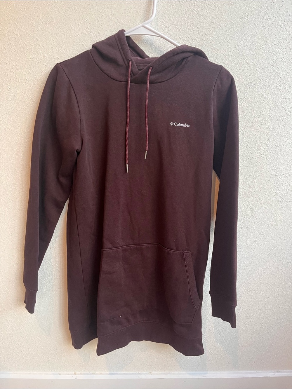 Columbia Dark Brown Long Hoodie Sweatshirt